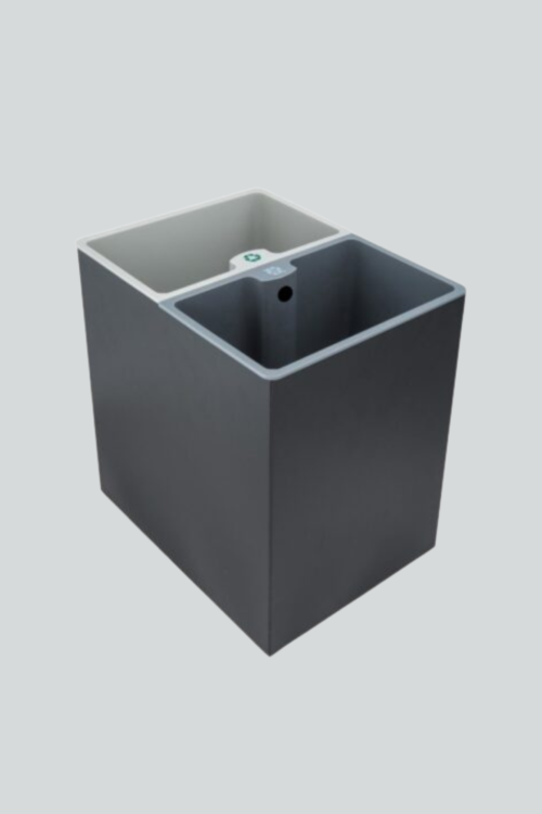 14 L Black Rectangle Shape Room Dustbin