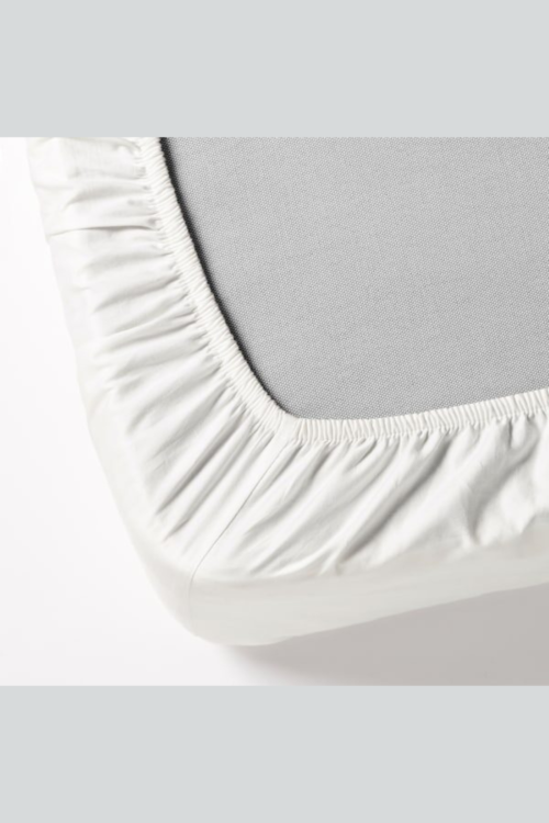 Fitted Sheet, White, 160×200 cm (63×79 “)